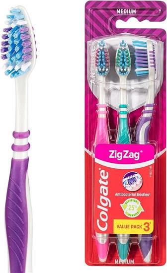 COLGATE SPAZZ. ZIG ZAG MED.+COPR.SET