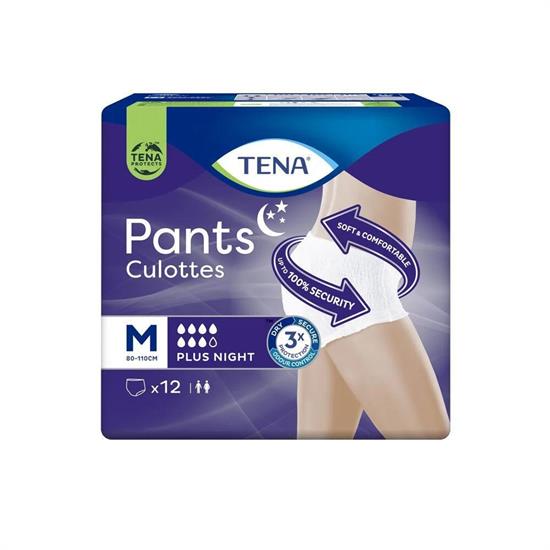 TENA 796512 PANTES CULOTTES PLUS NOTTE X12 M