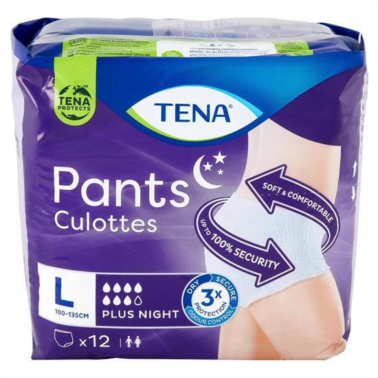 TENA 796612 PANTES CULOTTES PLUS NOTTE X12 L