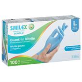 GUANTI NITRILE X100 SKIN BLU L SMILEX