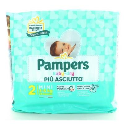 PAMPERS BABY-DRY X24 3/6 KG.MINI