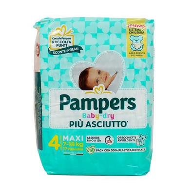 PAMPERS BABY-DRY X17 7/18 KG. MAXI