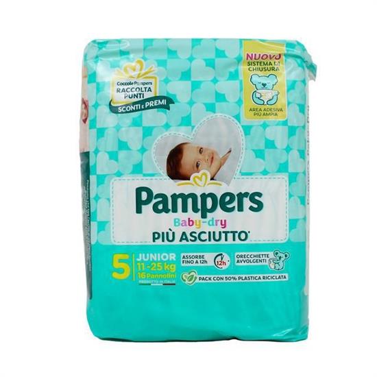 PAMPERS BABY-DRY X16 11/25 KG.JUNIOR