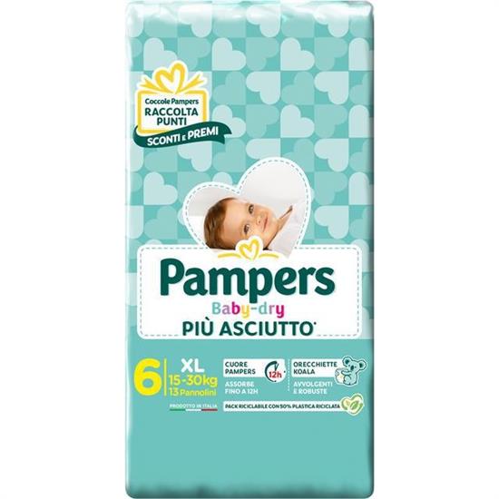 PAMPERS BABY-DRY X13 15/30 KG. LARGE